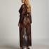 Long Allover Lace Kimono, Black