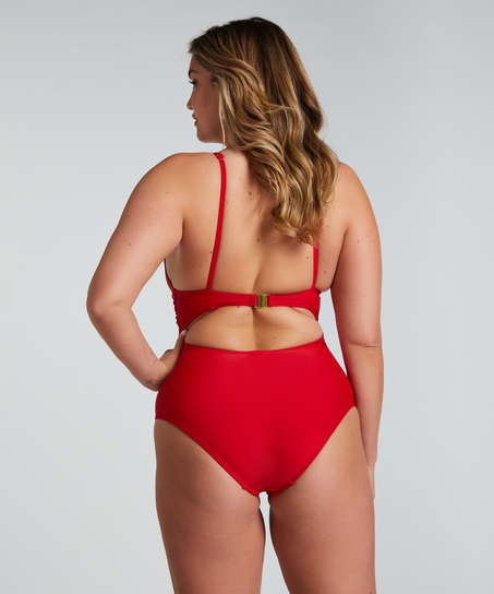 Luxe Shaping Swimsuit, Red