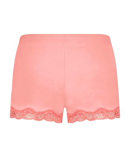 Velvet lace shorts, Pink