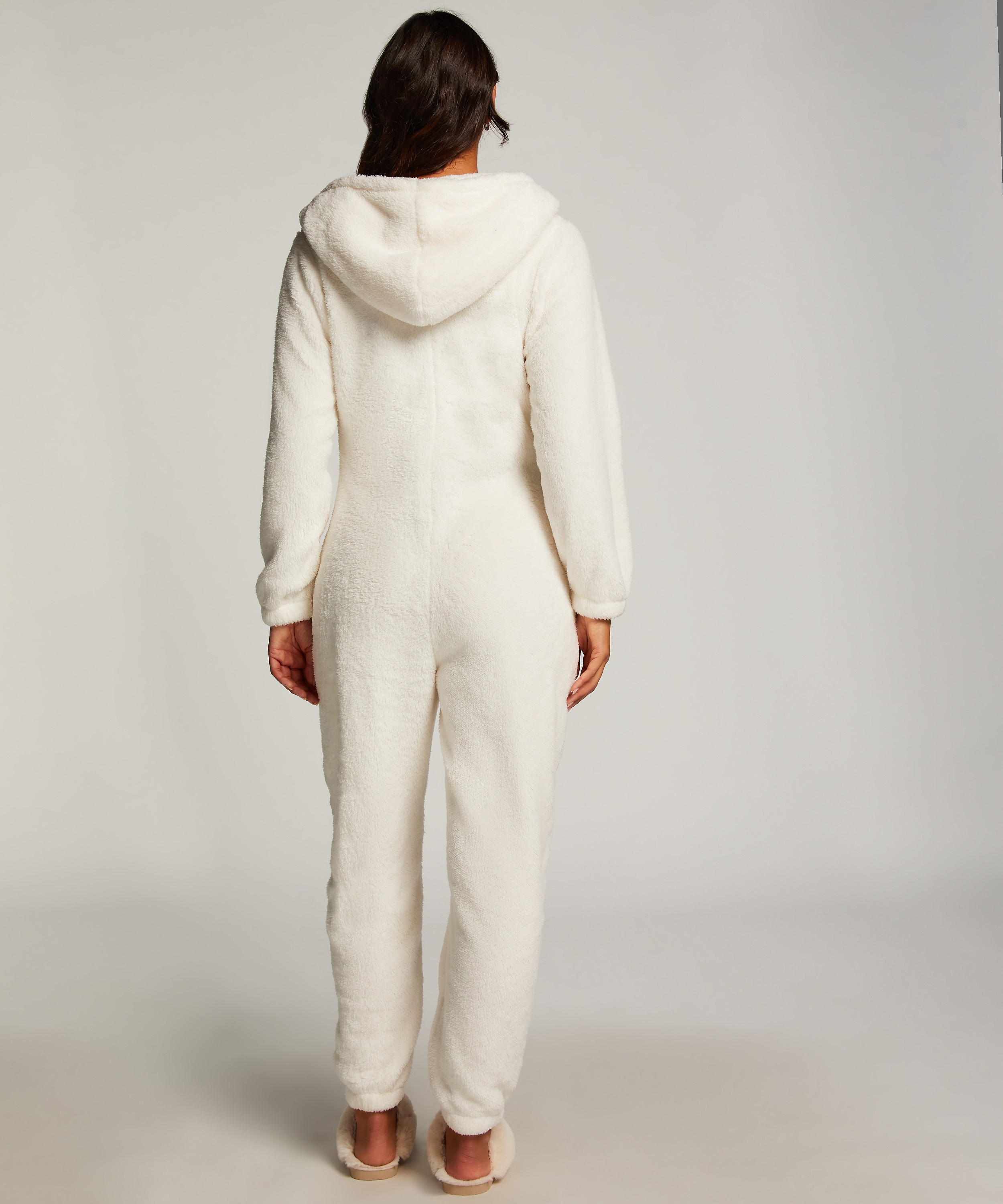 Fleece Onesie, White, main