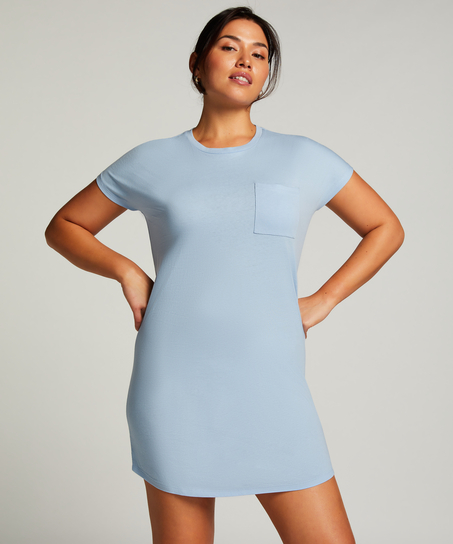Round Neck Nightshirt, Blue
