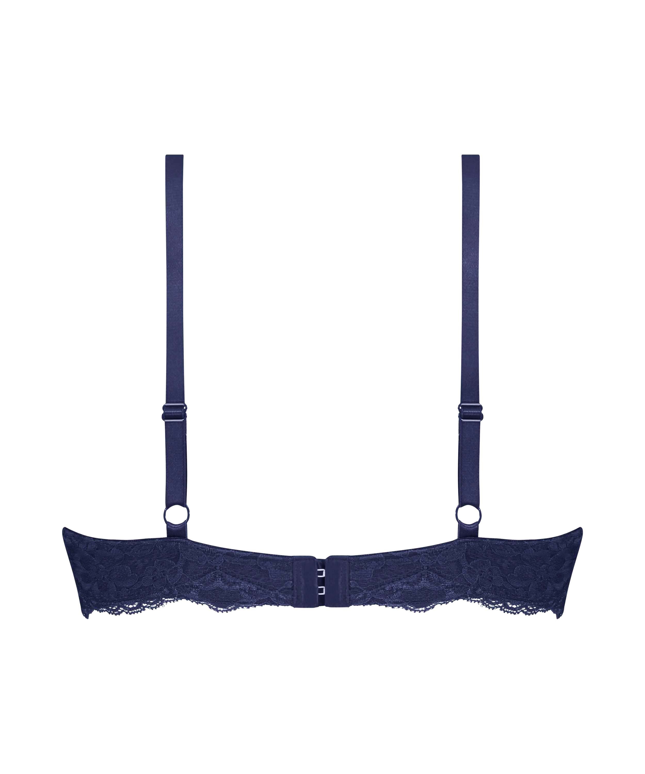 Marine Padded Underwired Bra, Blue, main