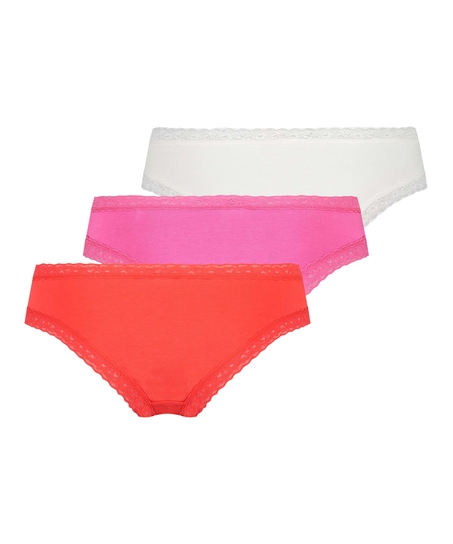 3 Pack Knickers, Red