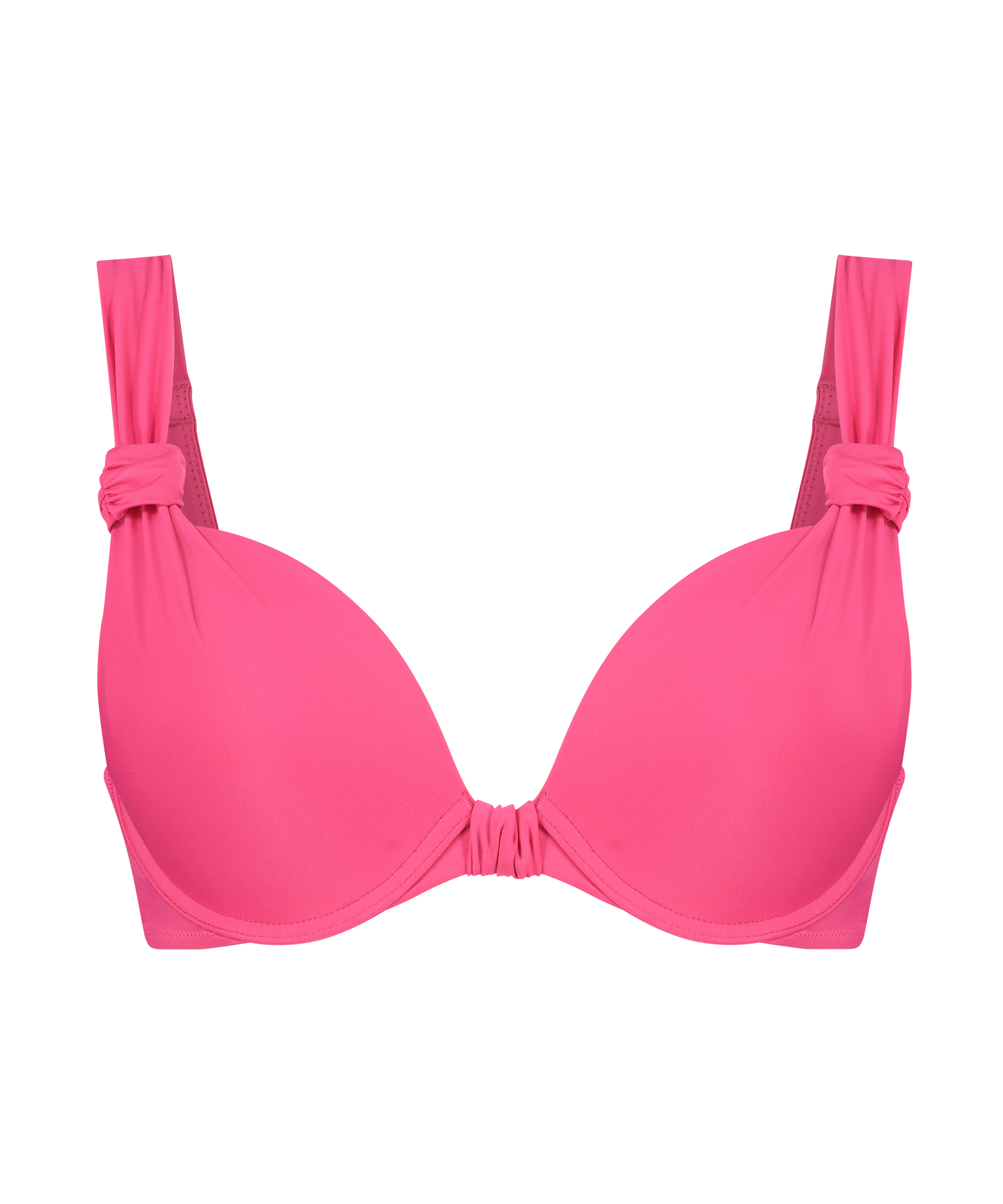 Padded underwired bikini top Luxe Cup E +, Pink, main