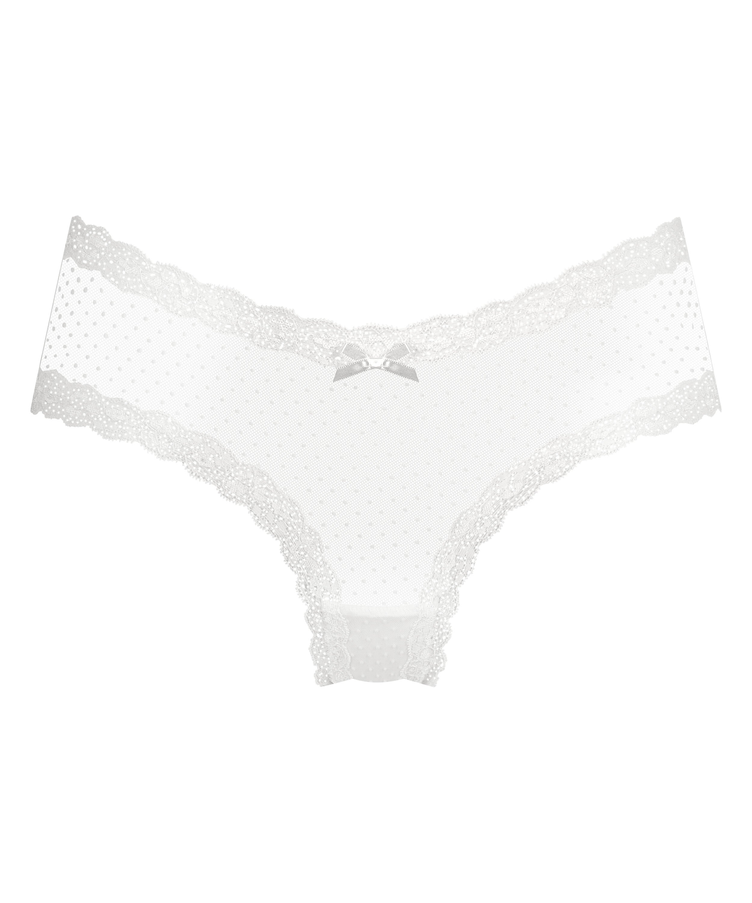 V-shape Mesh Brazilian, White