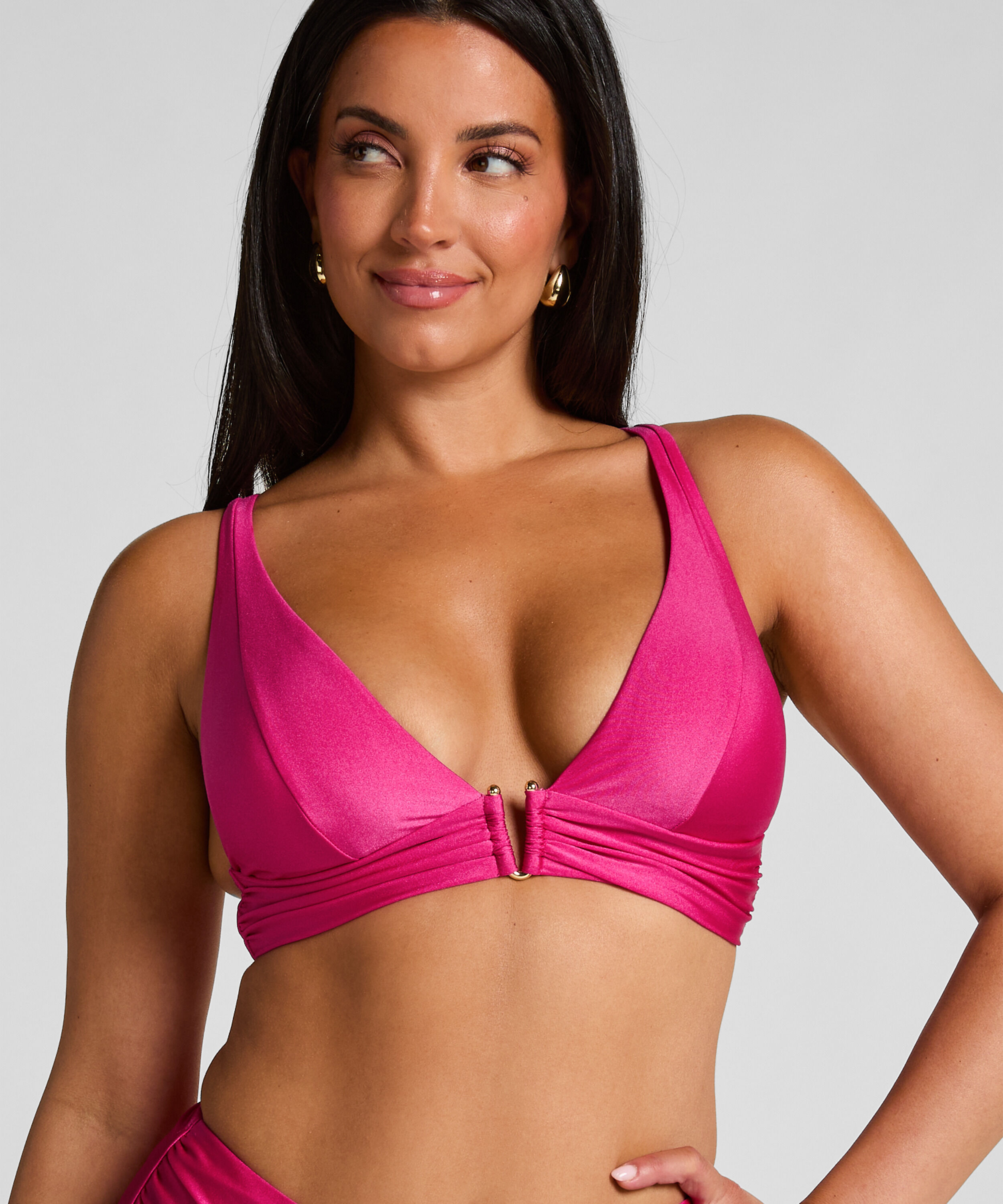 Luna Triangle Bikini Top, Pink Luna Triangle Bikini Top, Pink