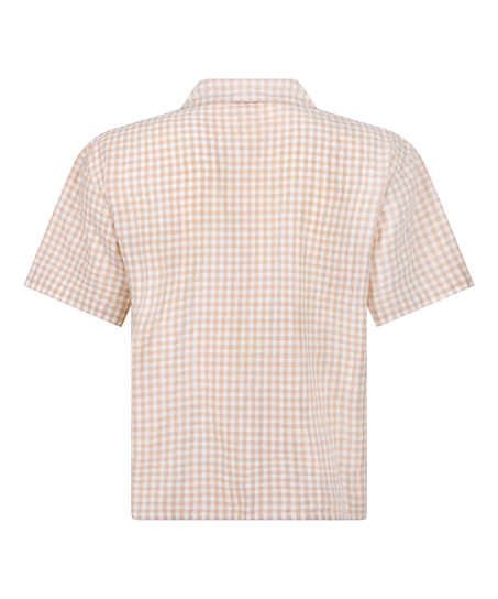 Jacket Linen Check, Beige