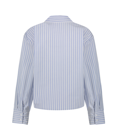 Long Sleeve Cotton Jacket, Blue