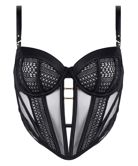 Missy Non-Padded Underwired Longline Bra, Black