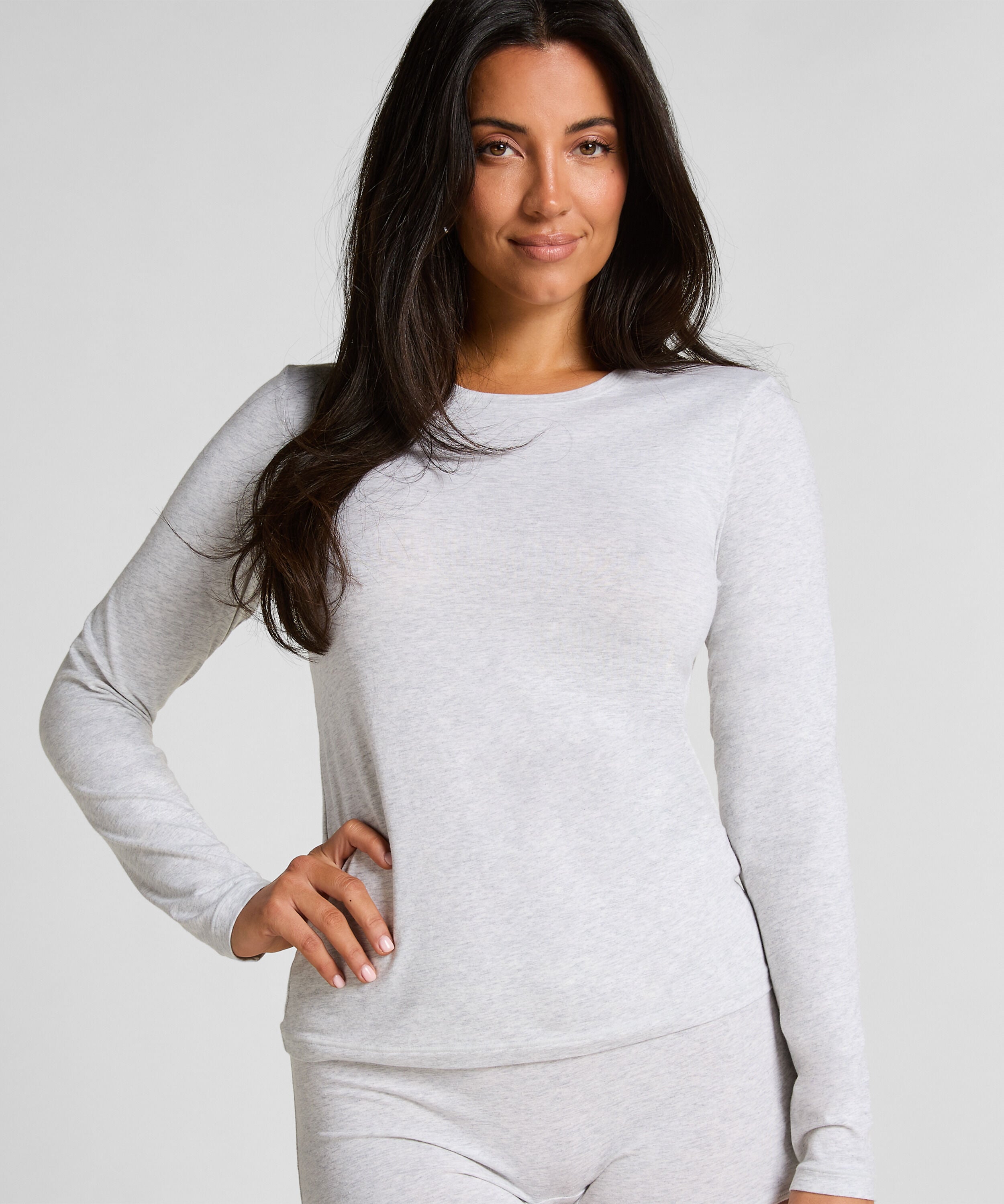 Longsleeved Shirt from Soft Cotton, Grey
