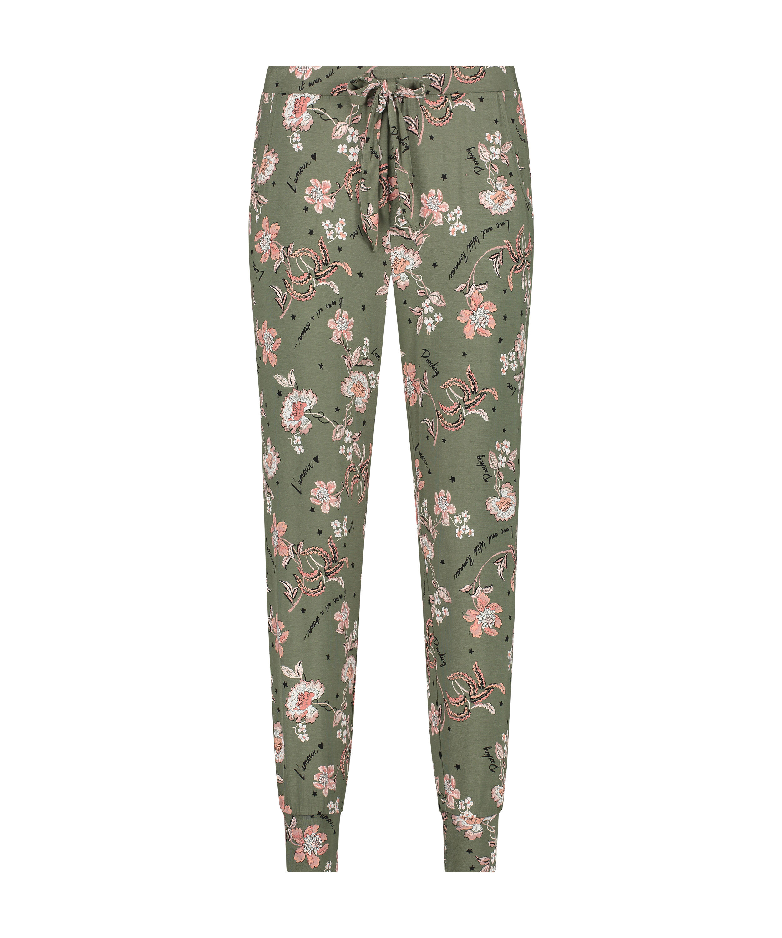 Loose-fitting Pajama Pants, Green