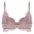 Essie Padded Underwired Longline Bra, Purple