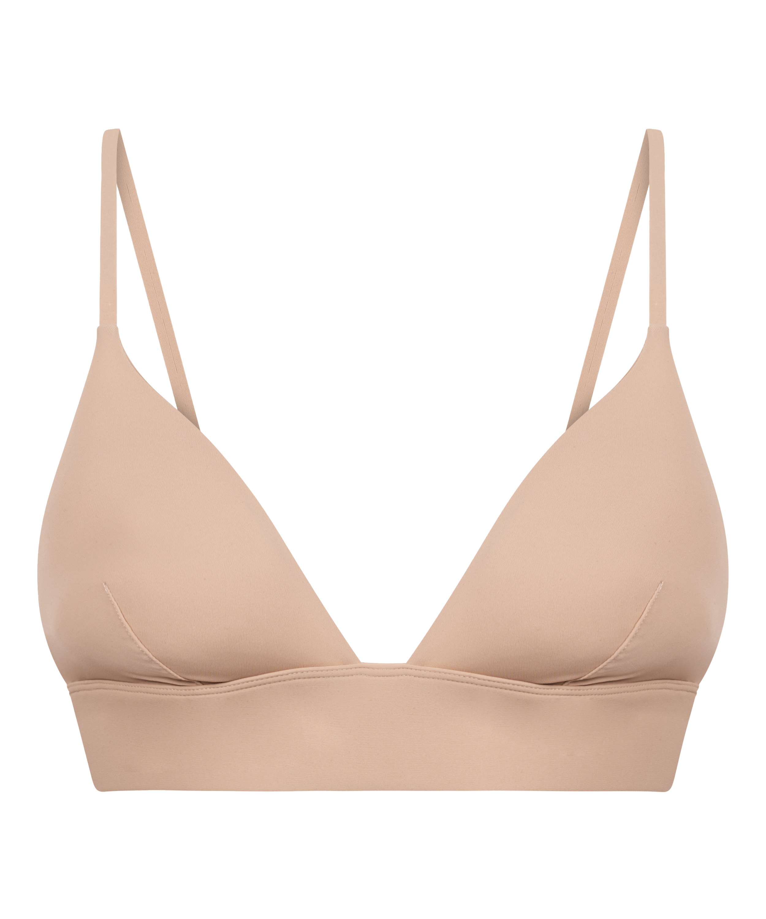 Smooth Triangle Bralette, Beige, main