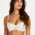 Leyla padded underwired bra, White