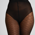 Tights 30 Denier geometric print, Black