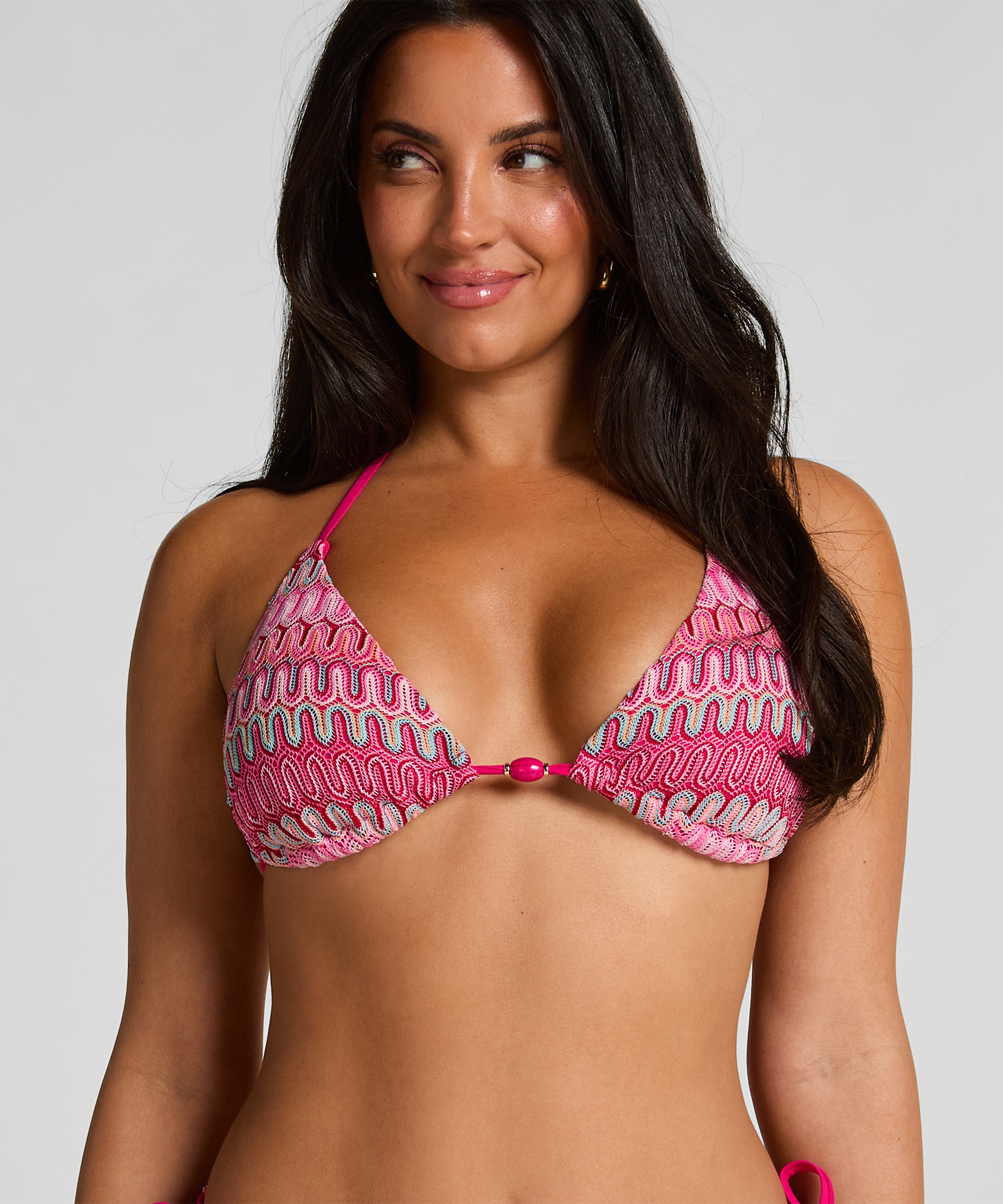 Cali Triangle Bikini Top, Pink, main