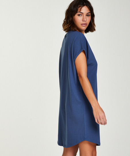 Round Neck Nightshirt, Blue