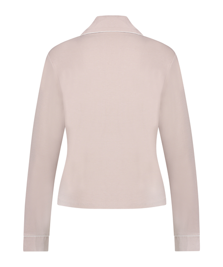 Essential Jersey Long-Sleeved Jacket, Beige