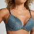 Marine Padded Underwired Push-Up Bra, Blue