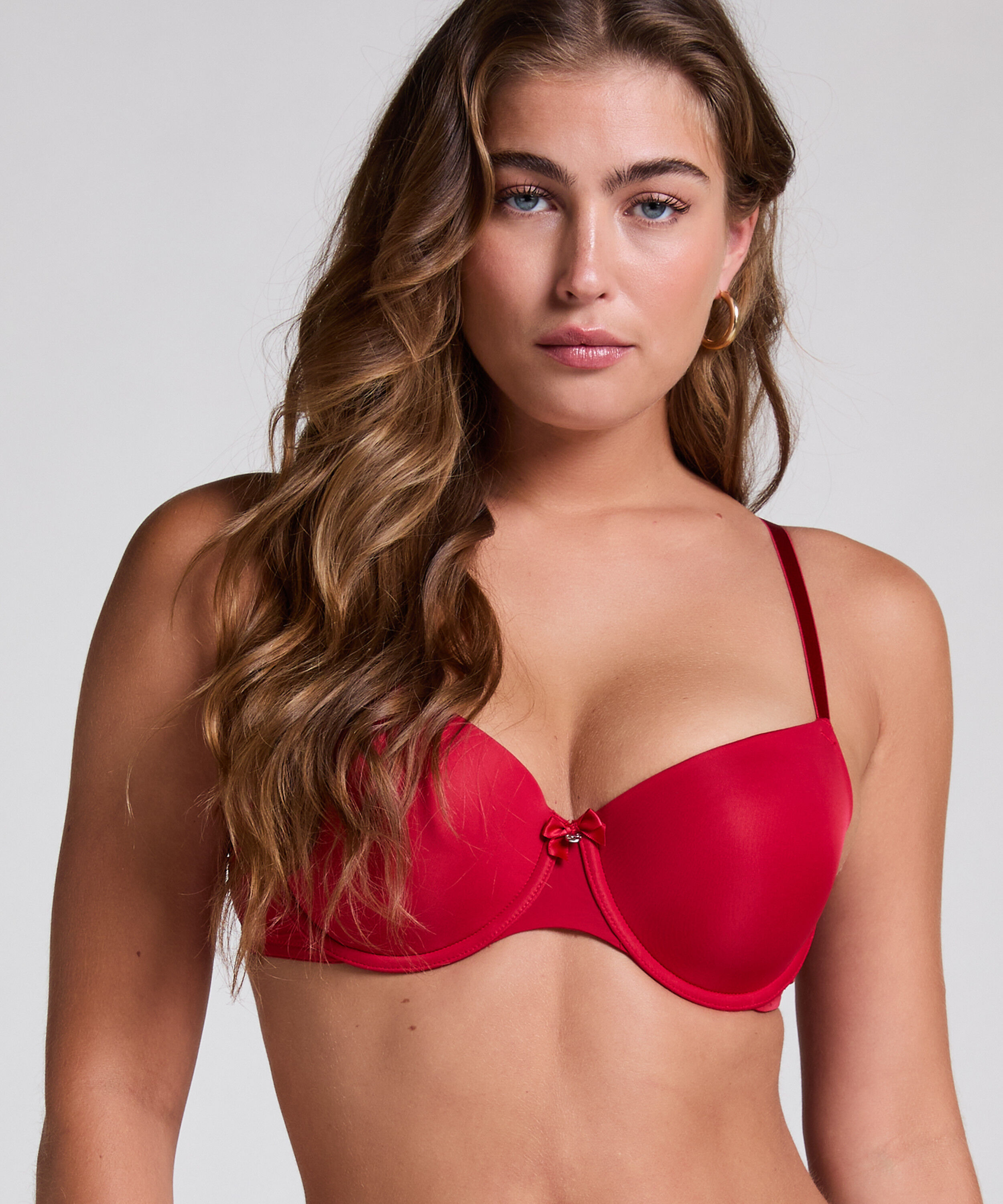 Demi Padded Underwired Bra, Red