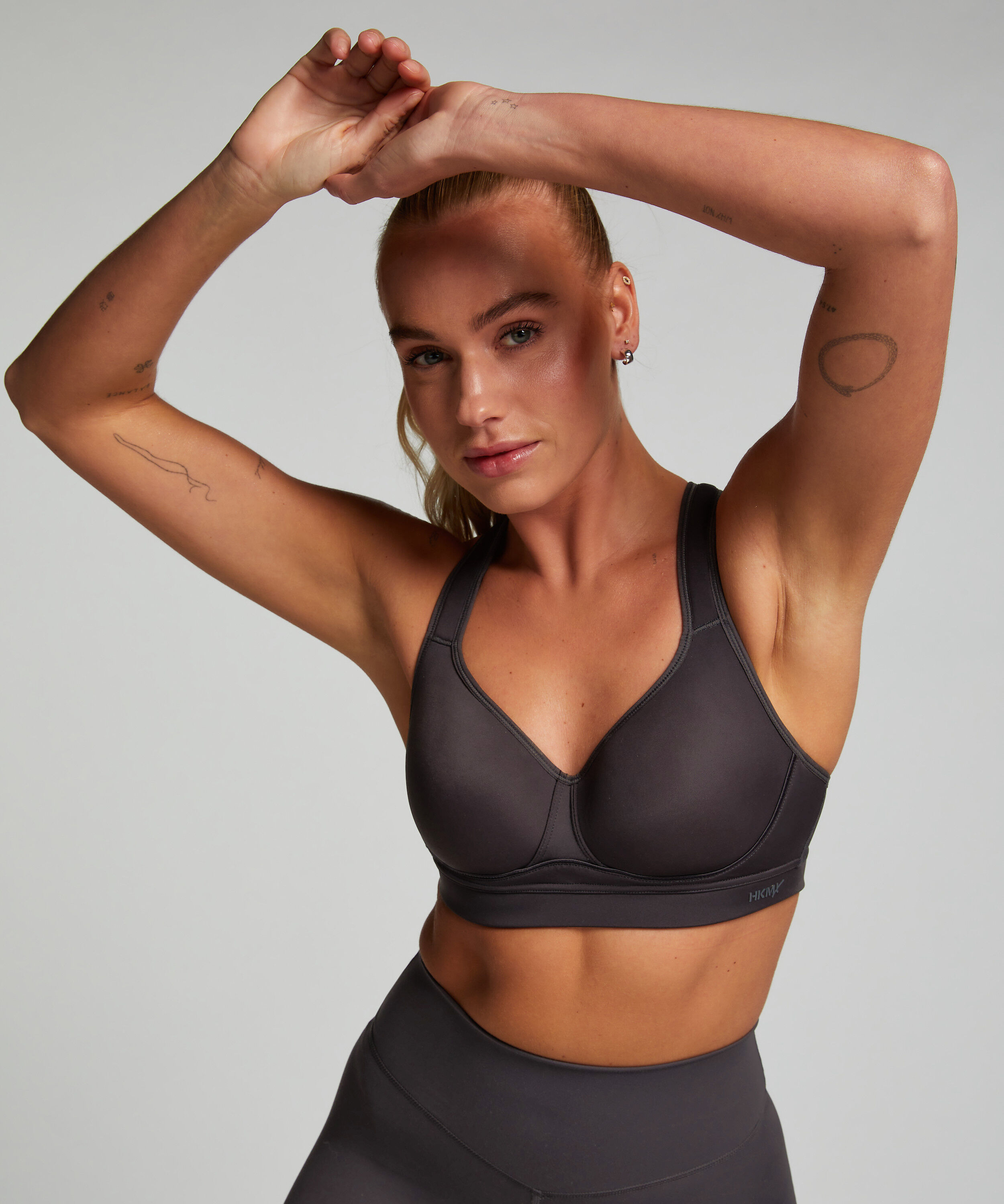 HKMX Sports bra The All Star Level 2, Grey