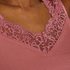 Ribbed Lace Singlet, Pink