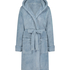 Fleece Bathrobe Short, Blue