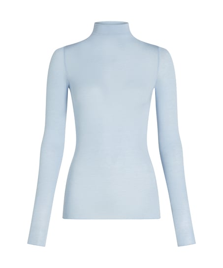 super soft Turtleneck shirt with Cashmere, Blue