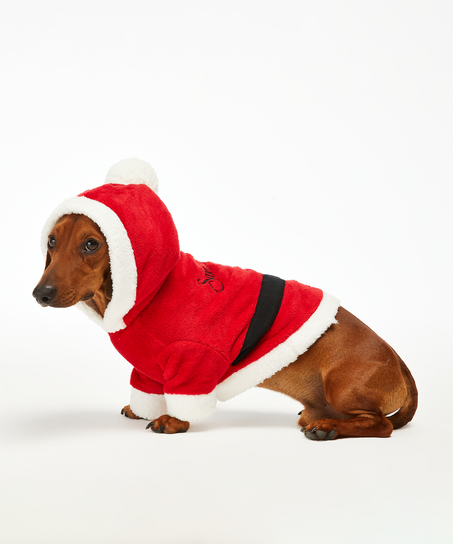 Dog's Fleece Onesie, Red