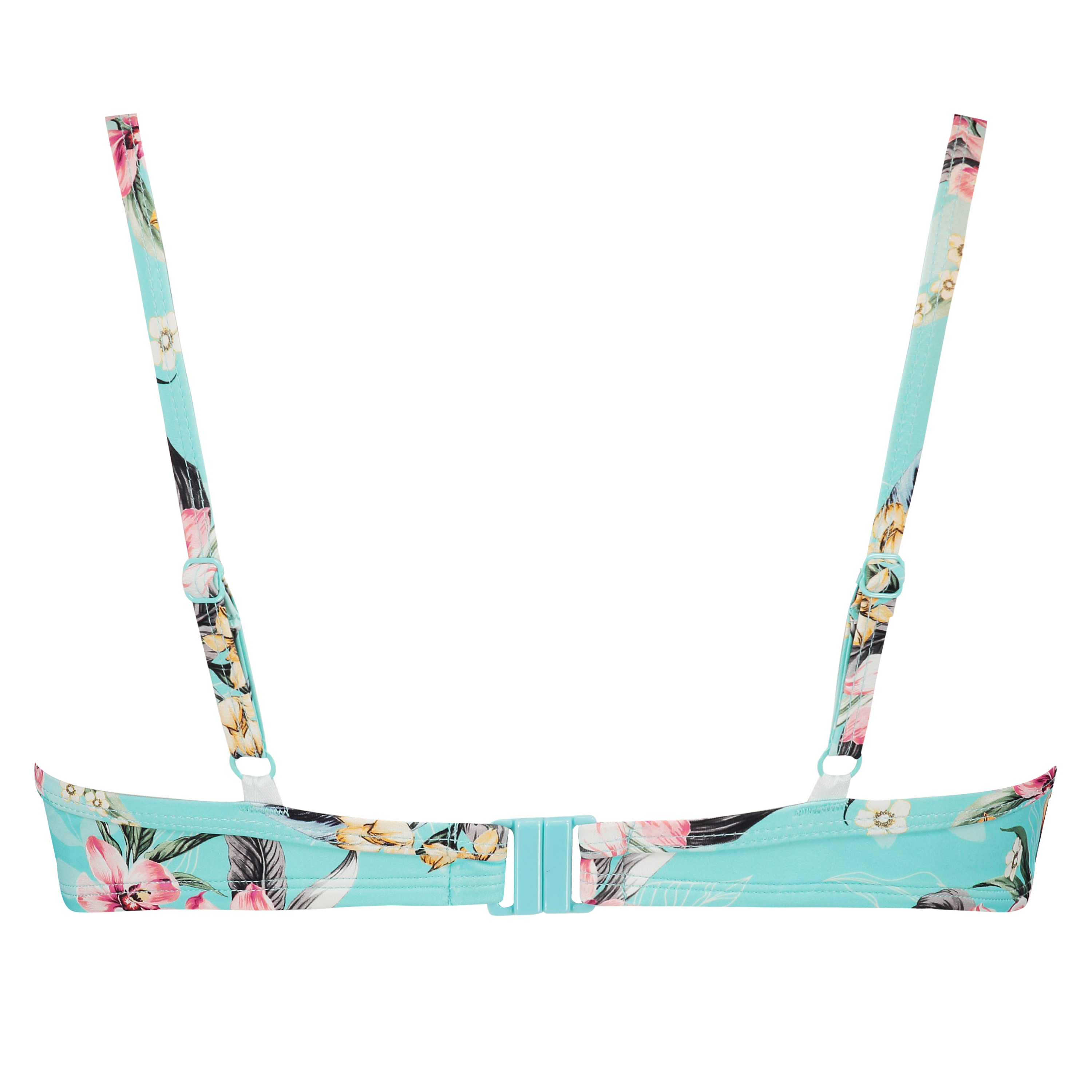 Bea padded underwired bikini top, Blue, main