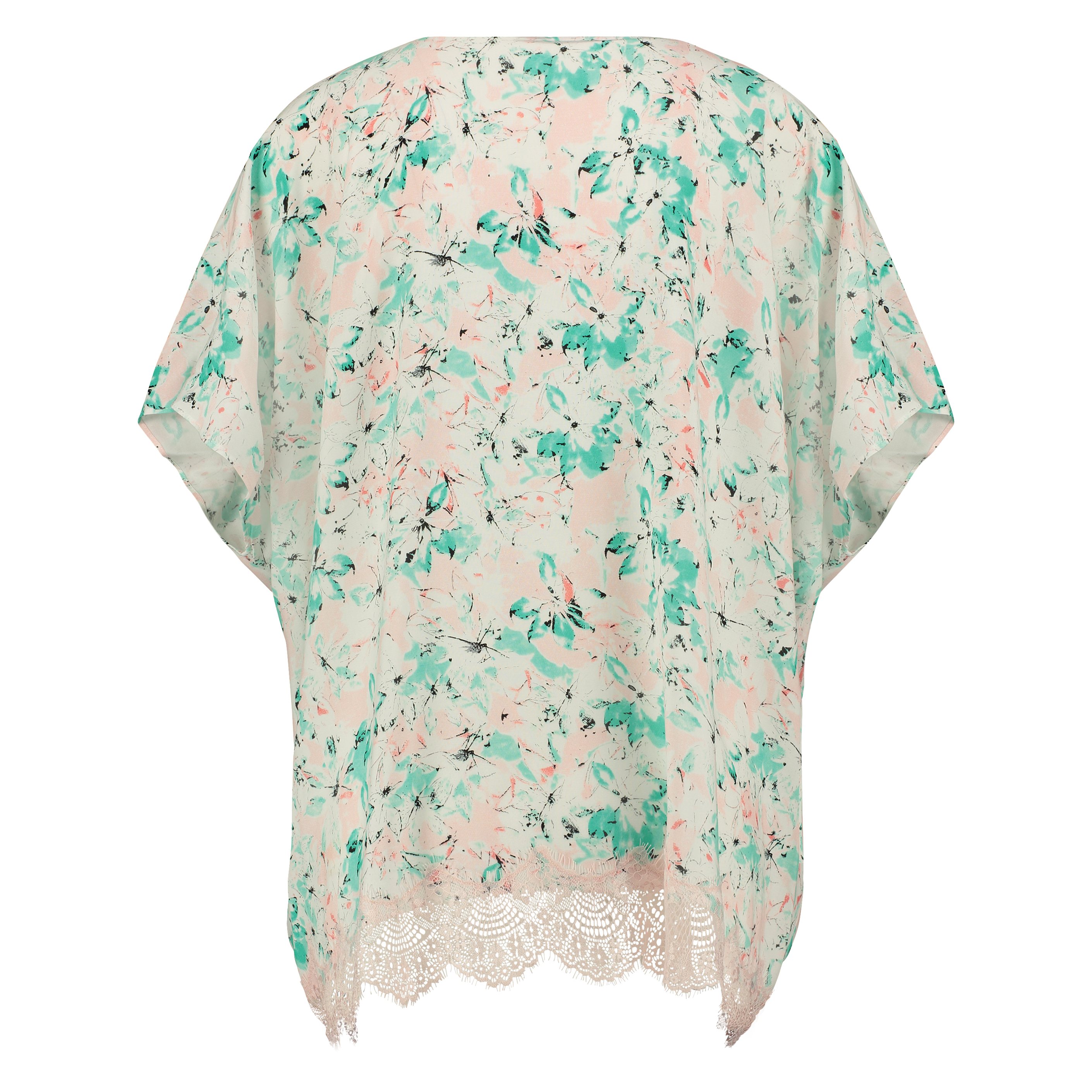 Kimono Macy lace print, Blue, main