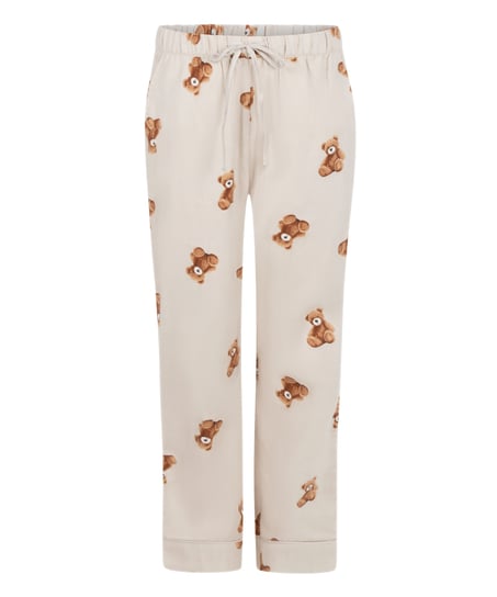 Pant Flannel Straight Bear, Beige