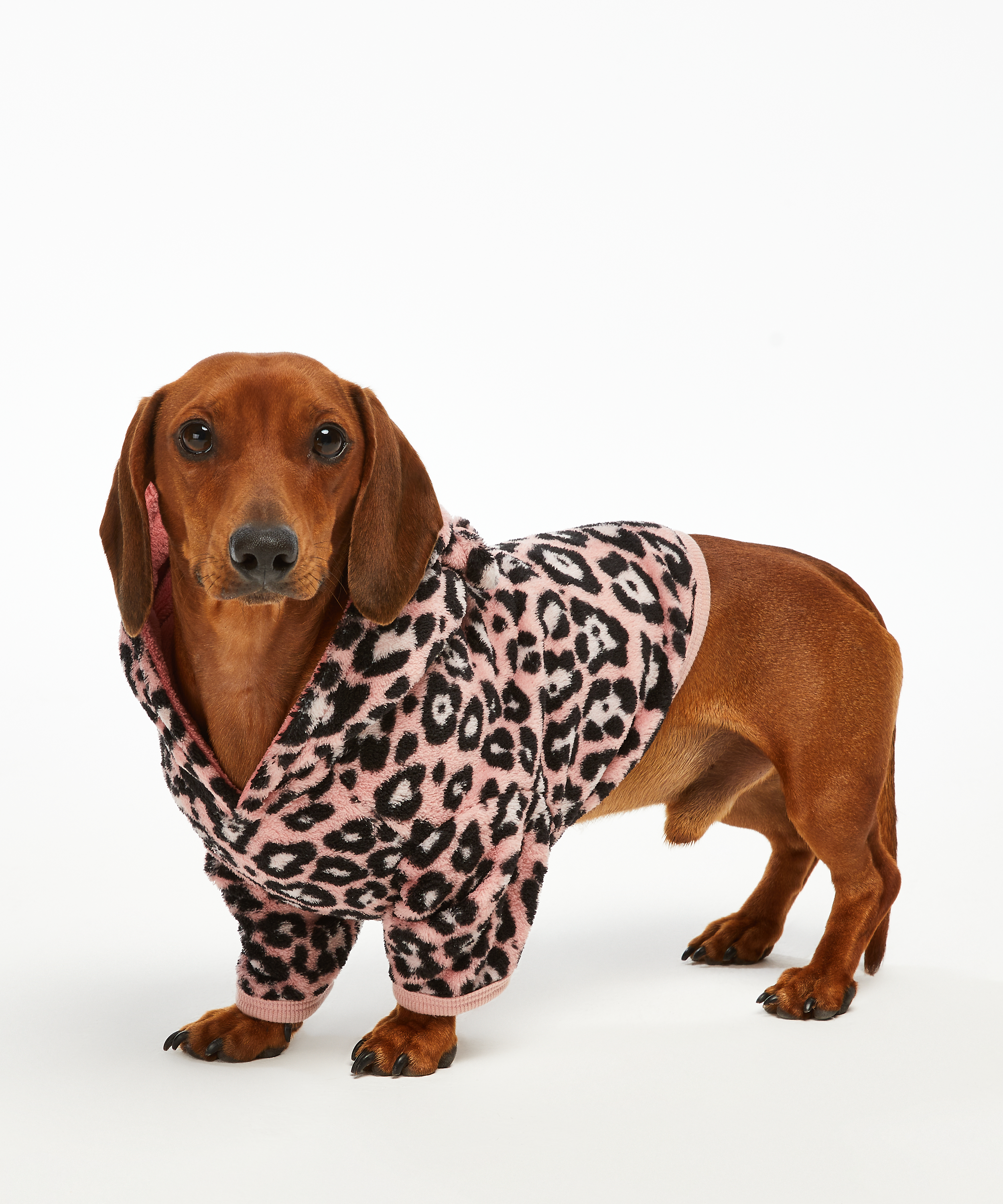 Dog's Fleece Onesie, Pink, main