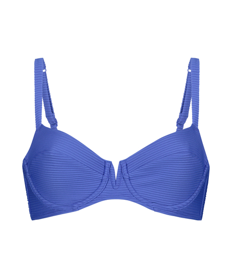 Lagoon non-padded underwire bikini top, Blue