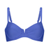 Lagoon non-padded underwire bikini top, Blue