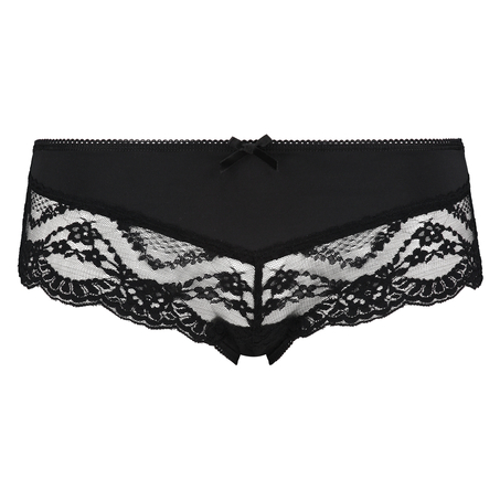 Lacey Microfibre Brazilian, Black