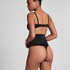 Sculpting scuba high waisted thong, Black