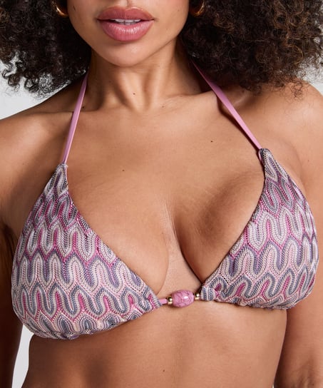Cali Triangle Bikini Top, Pink