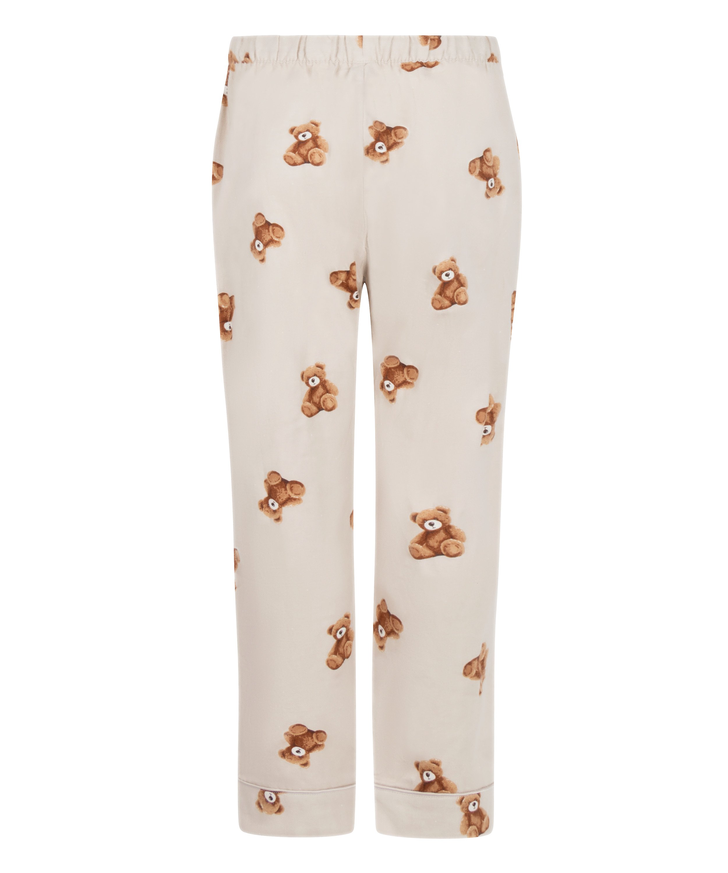 Pant Flannel Straight Bear, Beige, main