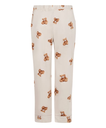 Pant Flannel Straight Bear, Beige