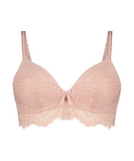 Sabina padded longline non-wired bra, Pink