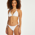 Maldives triangle bikini top, White