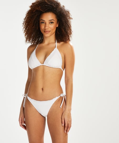 Maldives triangle bikini top, White