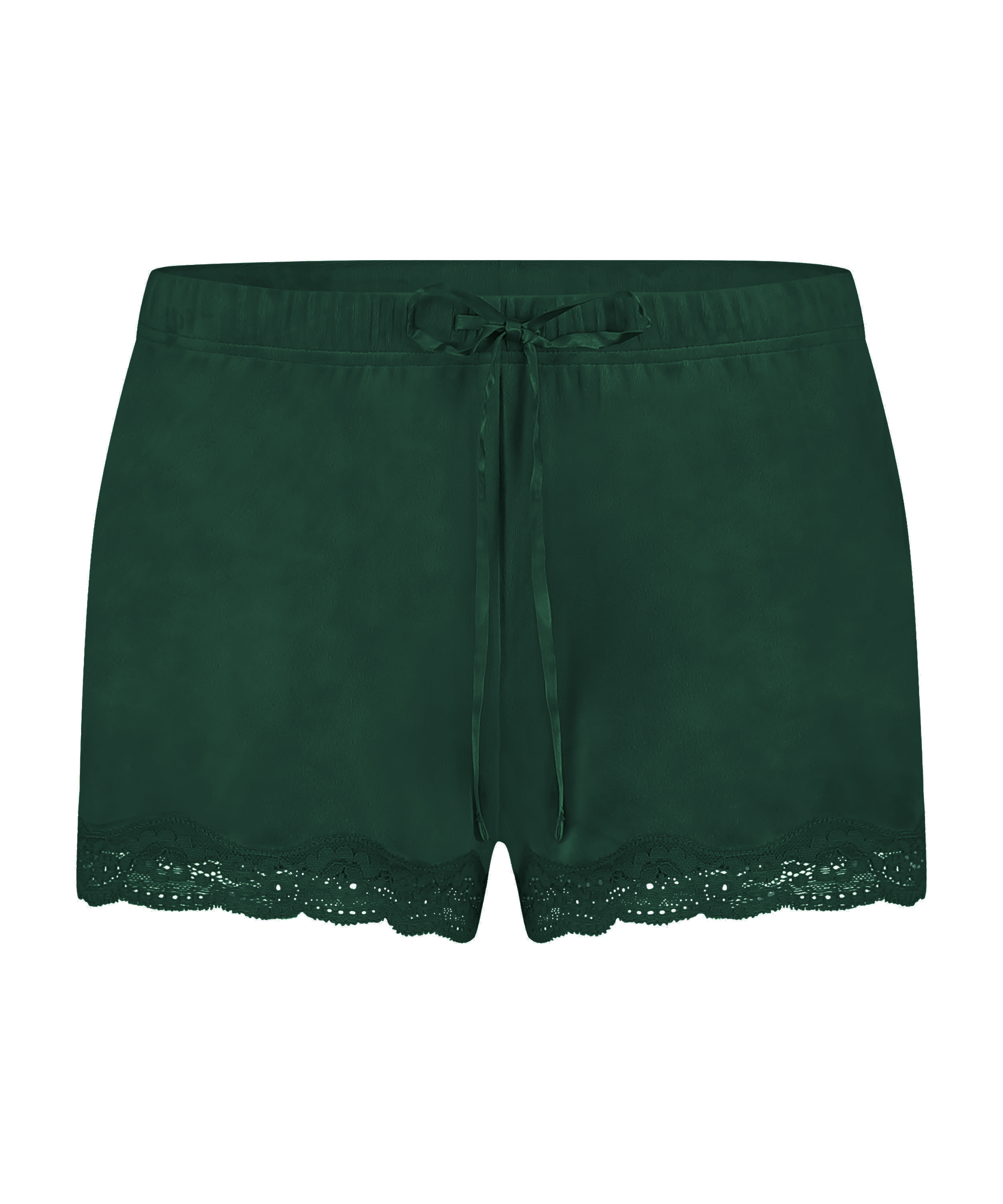 Velvet lace shorts, Green, main