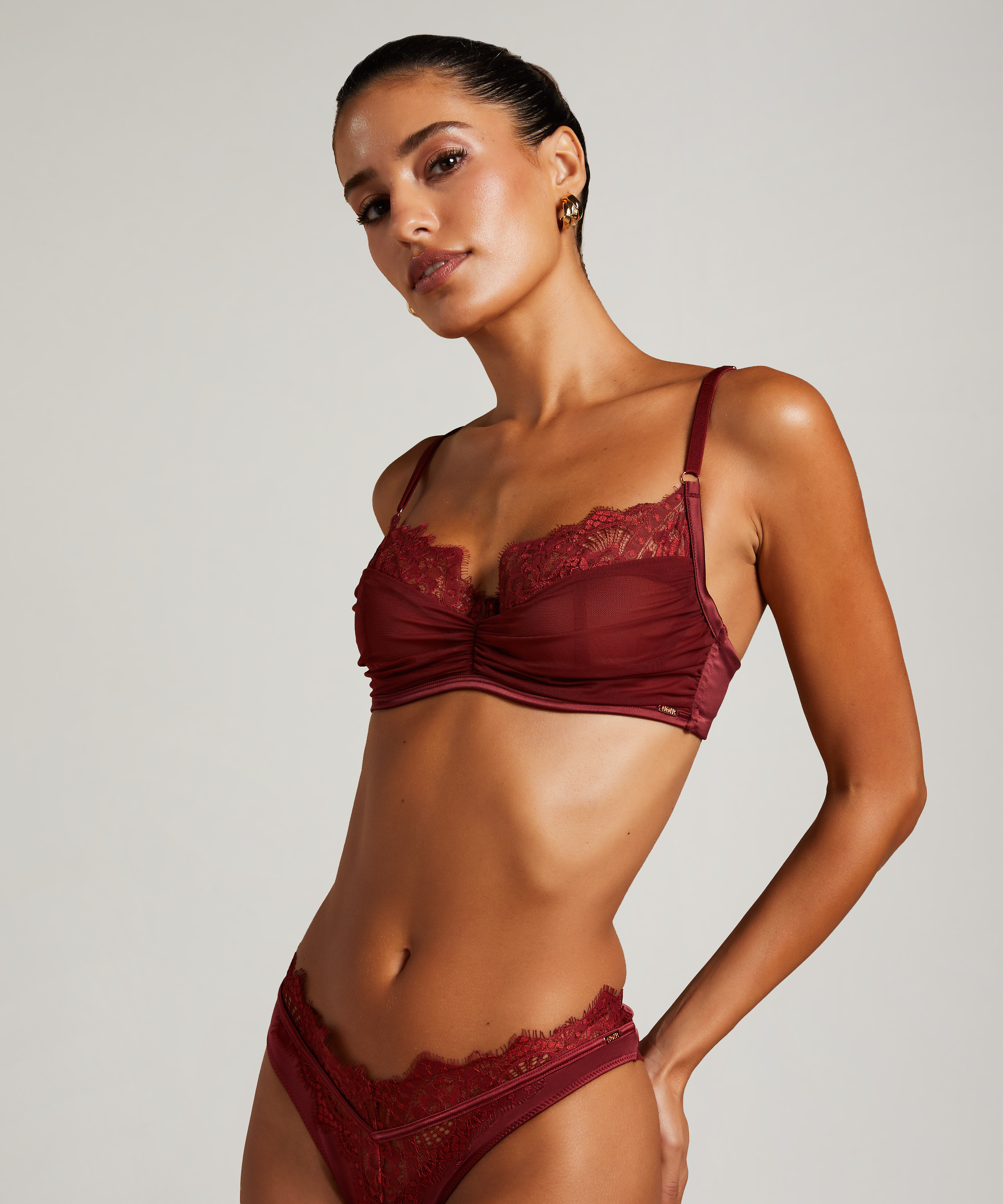 Zoe Non-Padded Underwired Bra, Red, main