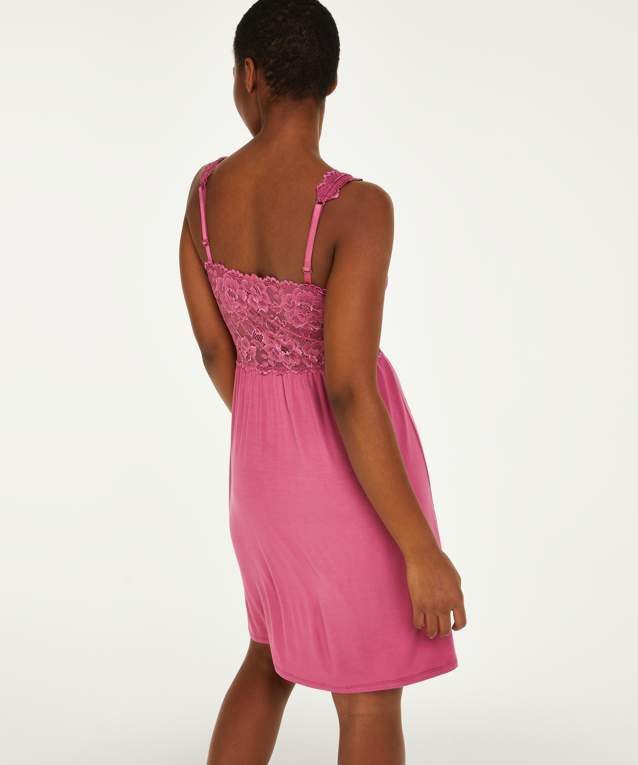 Nora Lace Slip Dress, Pink, main