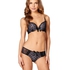 Padded underwired push-up bra Elle, Black