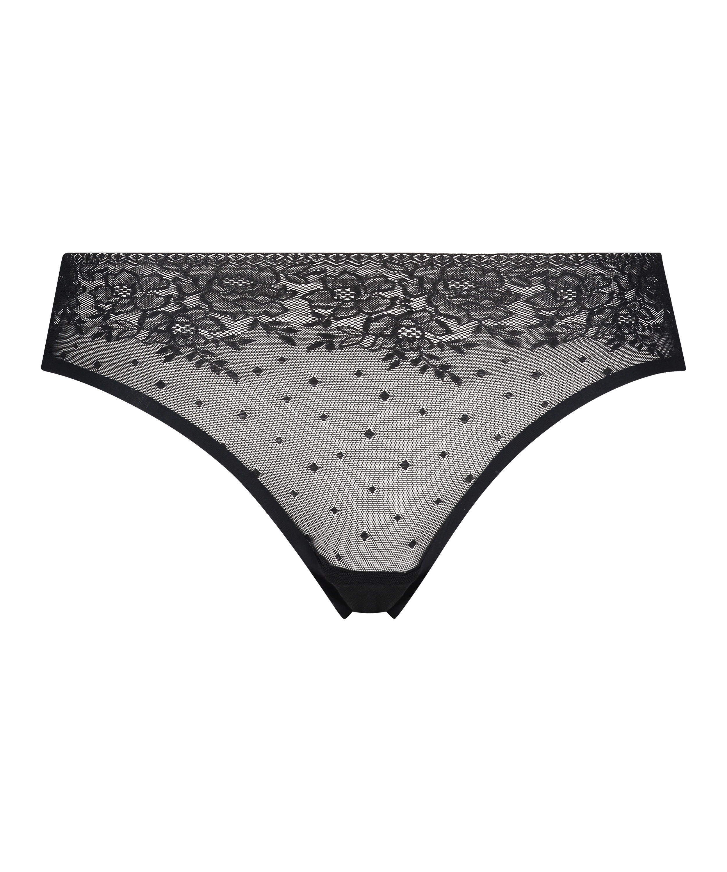 Invisible Brazilian Allover Lace, Black, main