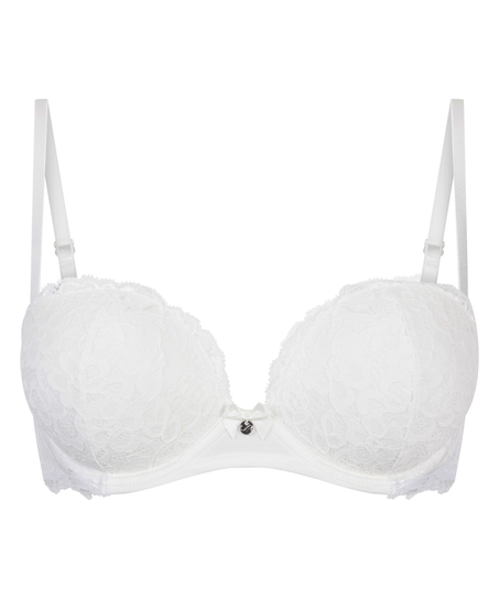 Marine Padded Underwired Strapless Maximizer Bra, White