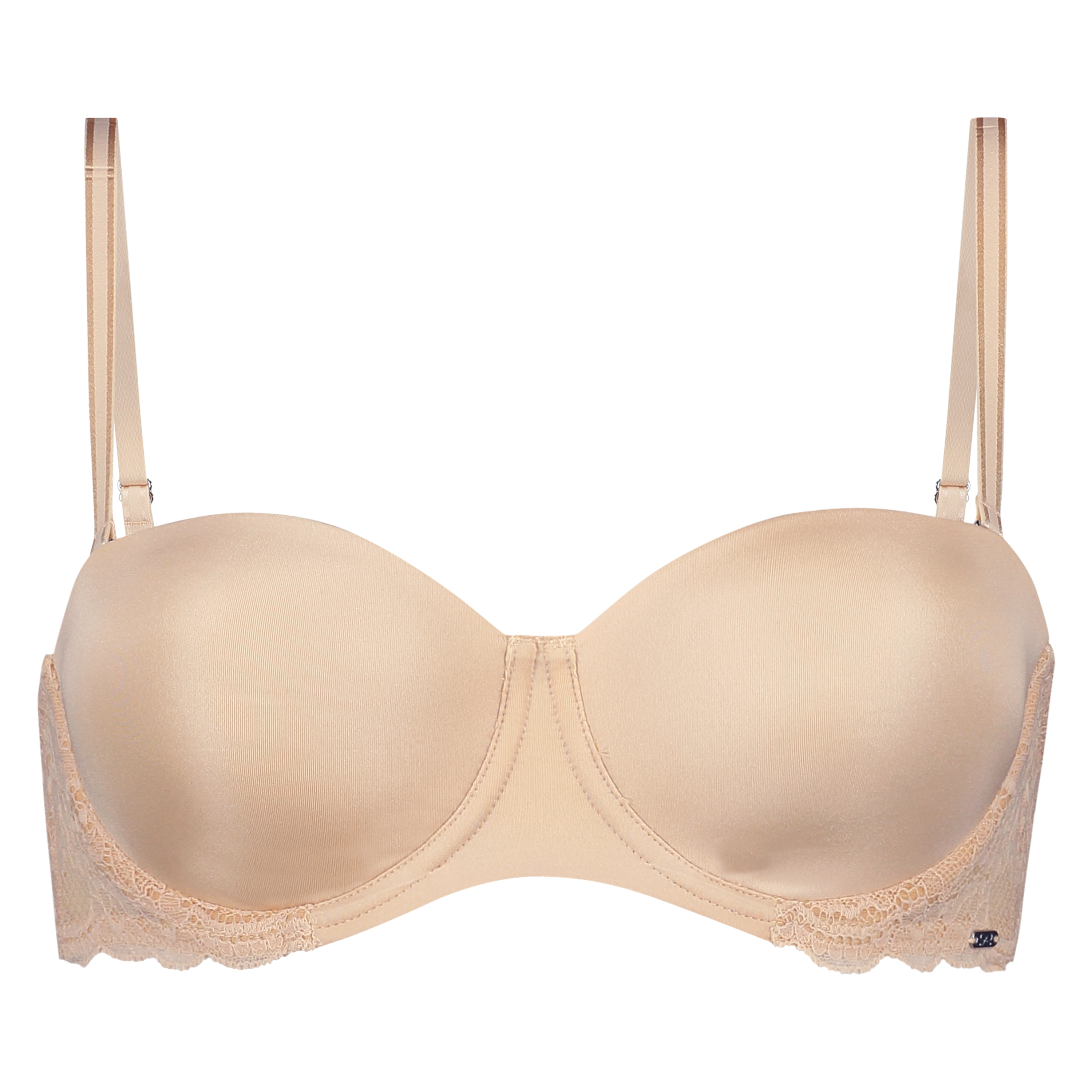 Angie Padded Strapless Underwired Bra, Beige, main